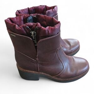 Burgundy Geox Boots| Chunky Heel| Size 37| Side Zipper